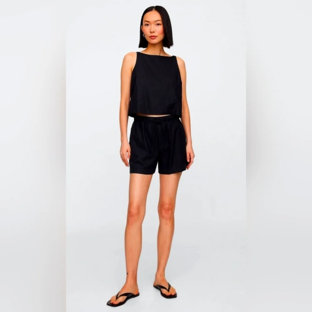 NWOT | Briggs | Women's Linen Blend Pull On Shorts | Size: Medium | Color: Black